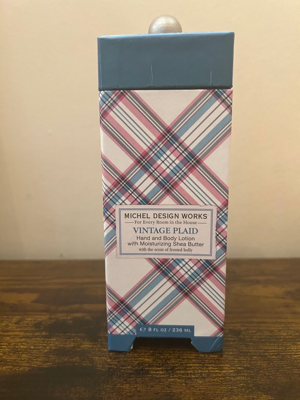 NIB Michel Design Works Vintage Plaid Shea Butter Hand & Body Lotion 8oz